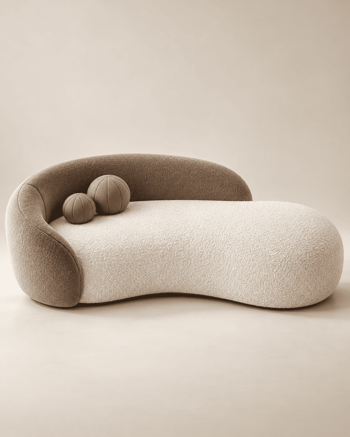 Méridienne bouclé bicolore – Image 2