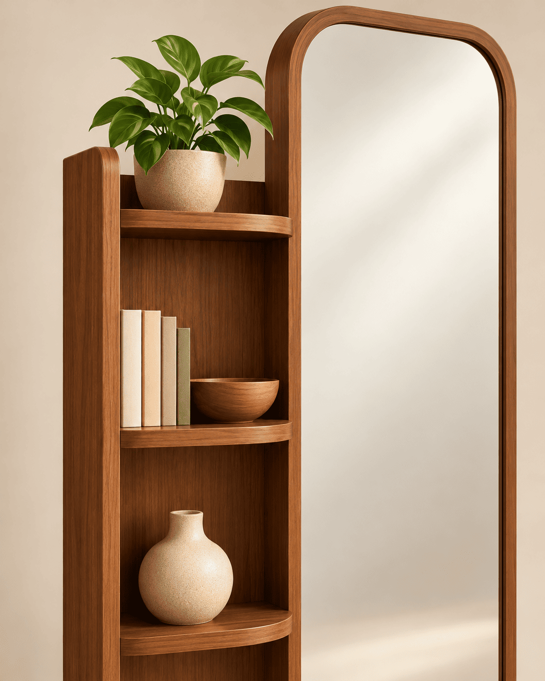 Miroir avec étagères latérales – Image 3
