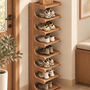 Étagère à chaussures courbée – modèle haut