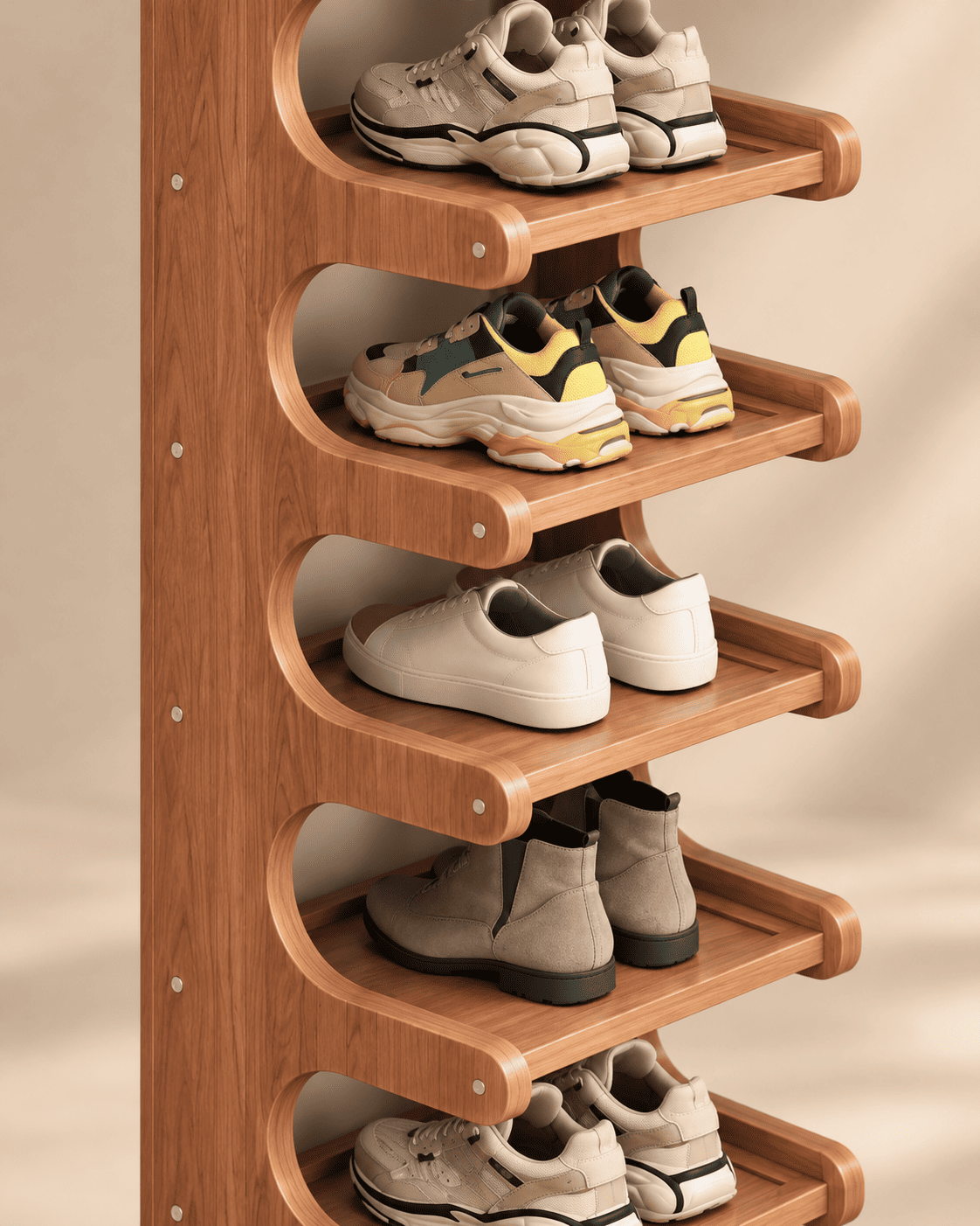 Étagère à chaussures courbée – modèle haut – Image 3