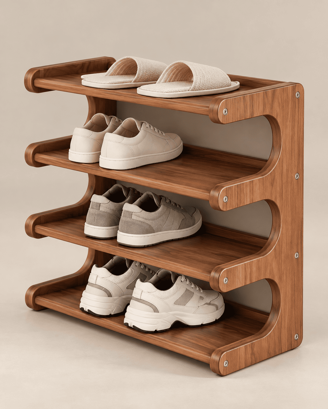 Étagère à chaussures courbée – modèle bas – Image 2
