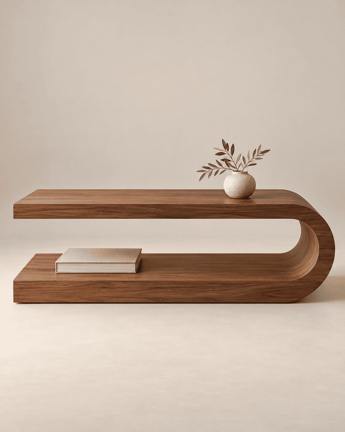 Table basse en C – modèle plein – Image 2