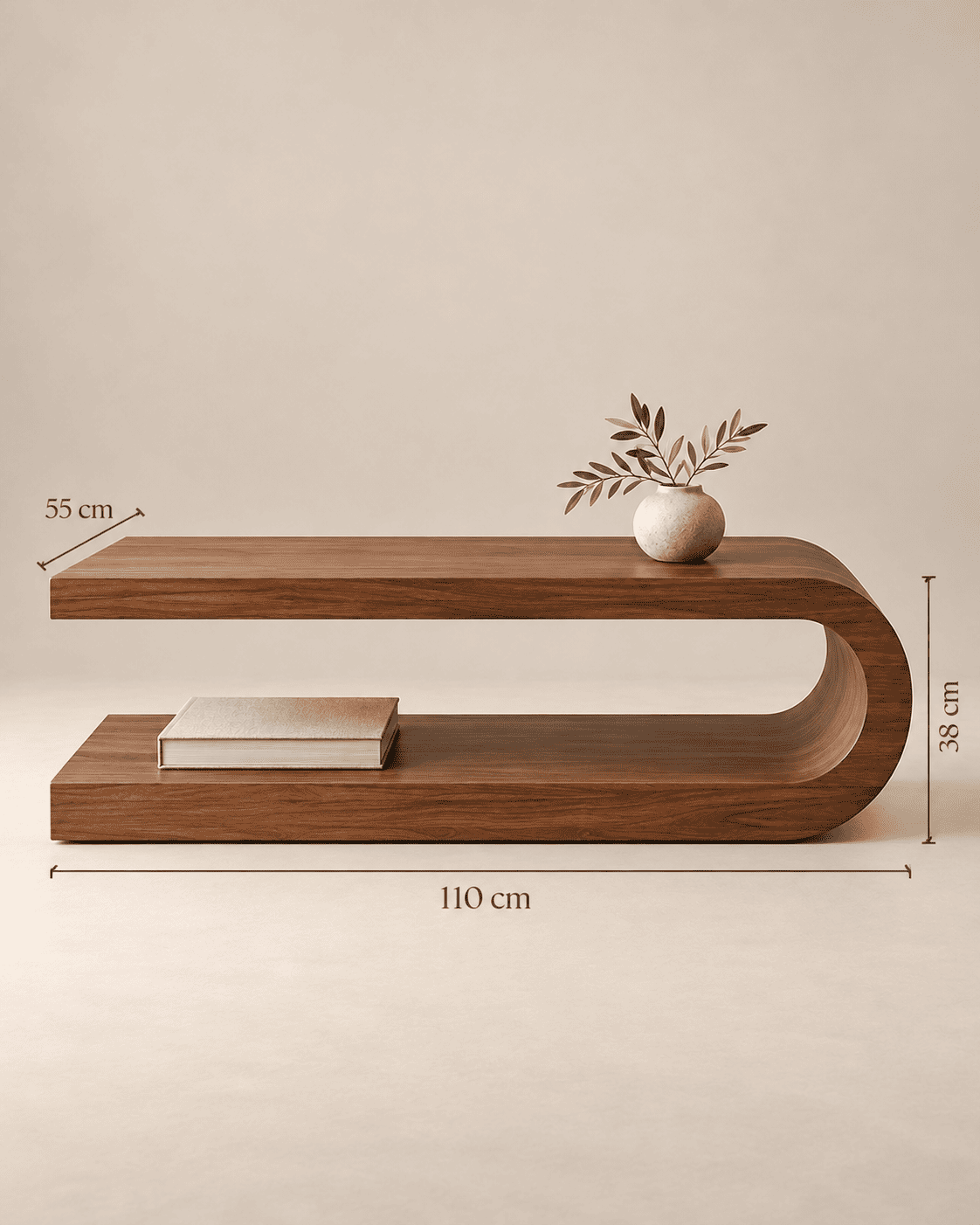 Table basse en C – modèle plein – Image 4