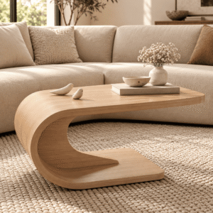 Table basse en C – modèle ouvert