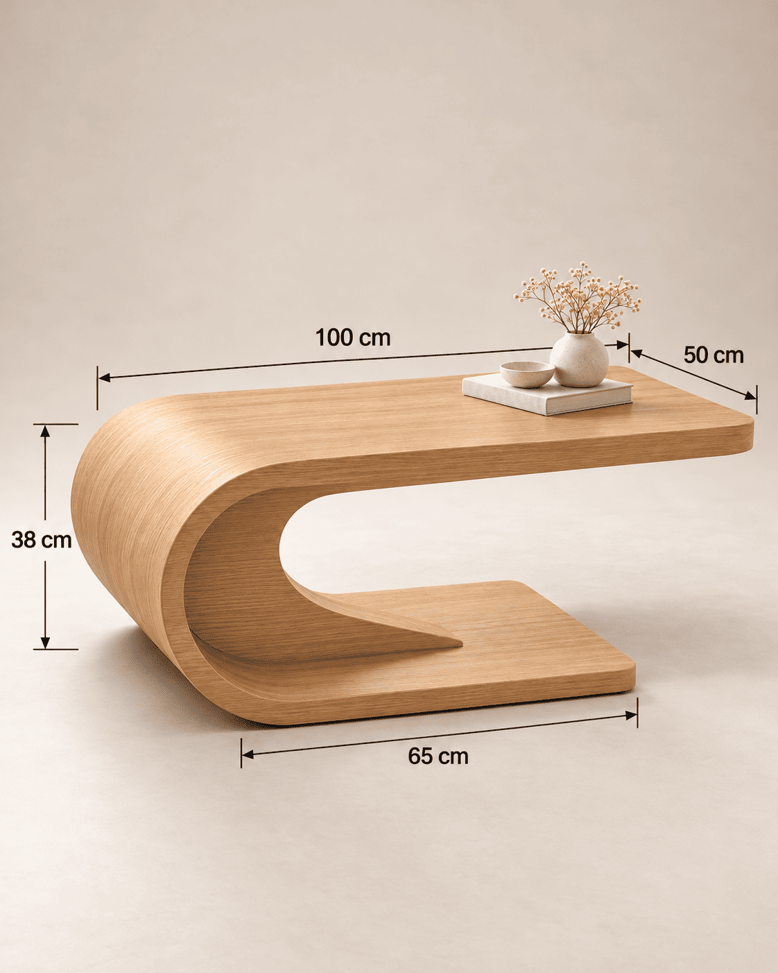 Table basse en C – modèle ouvert – Image 4